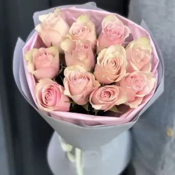 Букет из 11 розовых роз Симфония
